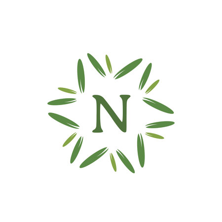 Star Leaf Logo, Nature Symbolのイラスト素材