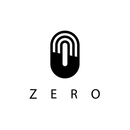 Zero, Numbering Logo Design Templateのイラスト素材