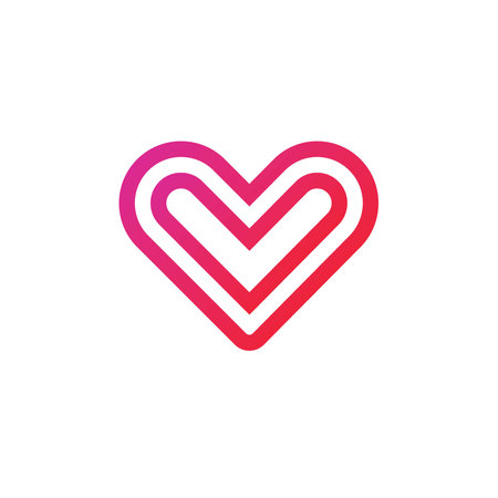 Heart Logo Design Templateのイラスト素材