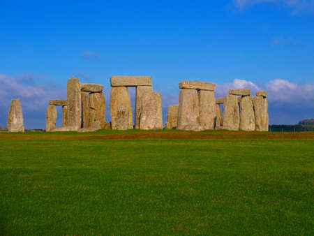 Stonehenge an ancient prehistoric stone monument near in Englandの写真素材