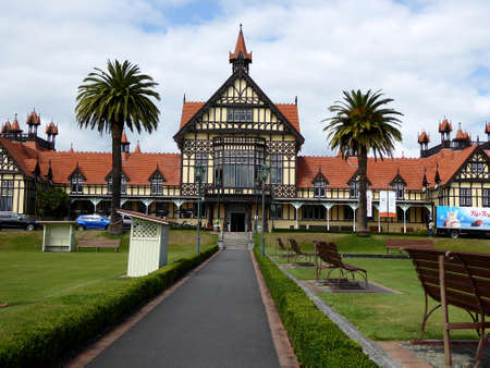 Old Building Bathhouse, Rotorua museum new zealandのeditorial素材