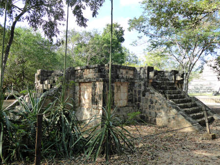 Maya pyramid temple ruins Chichen Itza in Yucatan, Mexicoの写真素材