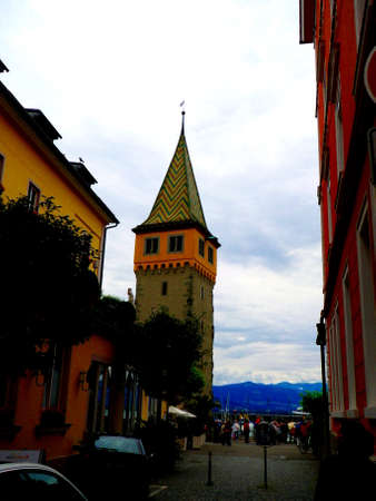 LINDAU GERMANY, JUNE 24, 2011: Tower of lindau at Bodensee in Germanyのeditorial素材