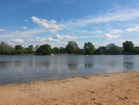 Germany, emtpy beach due to corona lockdownの写真素材