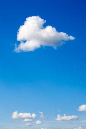 White clouds on blue sky background in sunny day summer timeの写真素材
