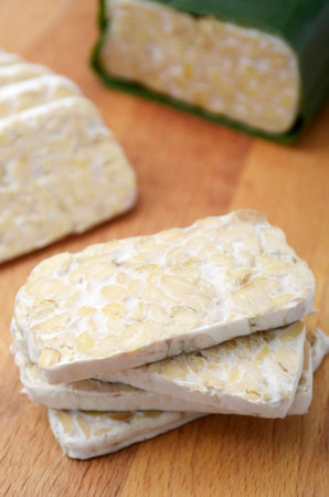 tempeh from soybean, high nutrition, Indonesian Foodの写真素材