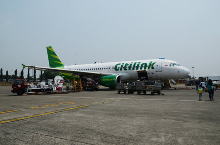 Citilink Airlines with Airbus A320 airplaneのeditorial素材