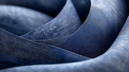 Abstract 3D Blue Textile Swirls Backgroundの素材