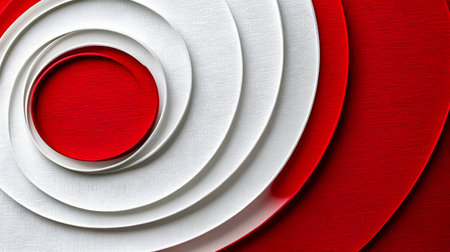 Abstract Red and White Circular Illustrationの素材