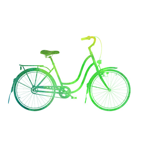Watercolor classic bicycle.のイラスト素材