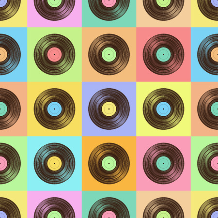 Vinyl disk transparent pattern.のイラスト素材