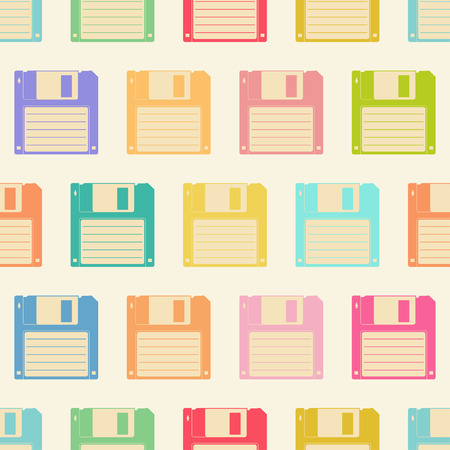 Diskette seamless pattern.のイラスト素材