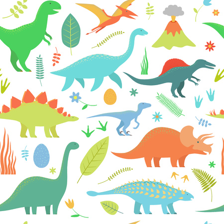 Dino seamless pattern.のイラスト素材