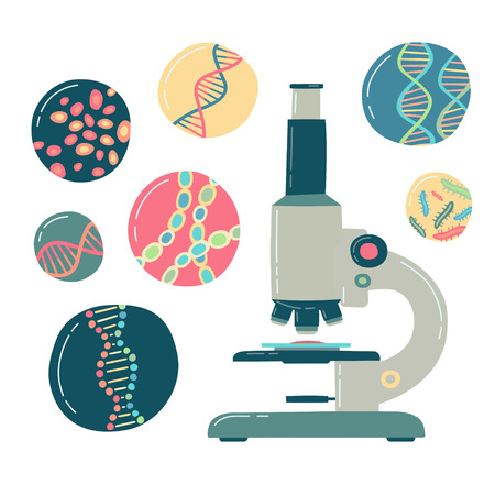 Microscope concept.のイラスト素材