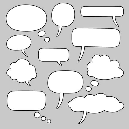 Empty speech bubbles. Vector illustration. Isolated objectsのイラスト素材