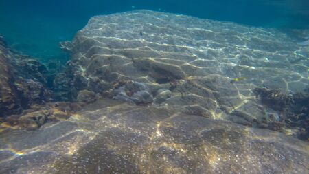 Panoramic scene View under waterの写真素材