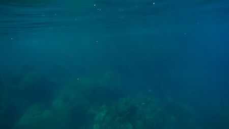 Panoramic scene View under waterの写真素材