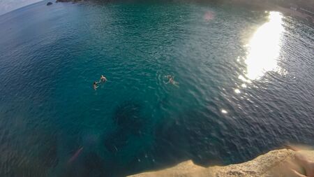 Panoramic scene View under waterの写真素材