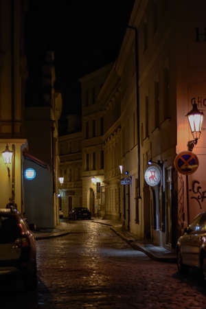 NIGHT LIFE STYLE SCENE FROM PRAGUE, CZECH REPUBLIC, SEPTEMBER, 2019のeditorial素材