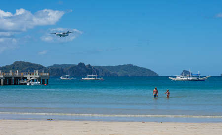 PANORAMIC LANDSCAPE, BEACH VIEW FROM PHILIPPINES, PALAWAN, 2019のeditorial素材