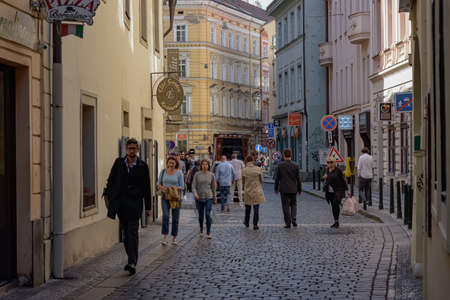 PANORAMIC LIFE STYLE SCENE FROM PRAGUE, CZECH REPUBLIC, SEPTEMBER, 2019のeditorial素材
