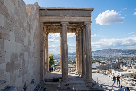 HISTORICAL ARCHITECTURE, SCENE FROM ACROPOLIS, GREECE, ATHENS, 2019のeditorial素材