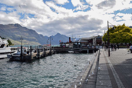 LIFE STYLE SCENE FROM QUEENSTOWN PORT, NEW ZEALANDのeditorial素材