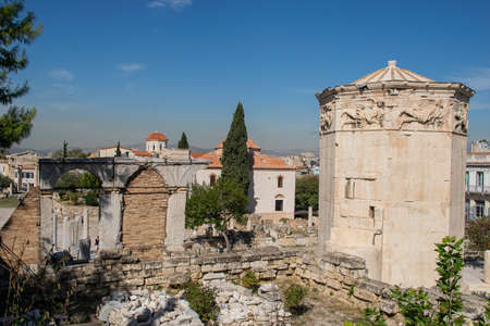 HISTORICAL ARCHITECTURE SCENE AND STREET PHOTOGRAPHY, ATHENSのeditorial素材