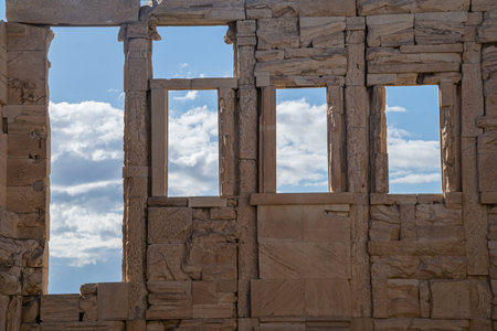 HISTORICAL ARCHITECTURE, SCENE FROM ACROPOLIS, GREECE, ATHENS, 2019の写真素材