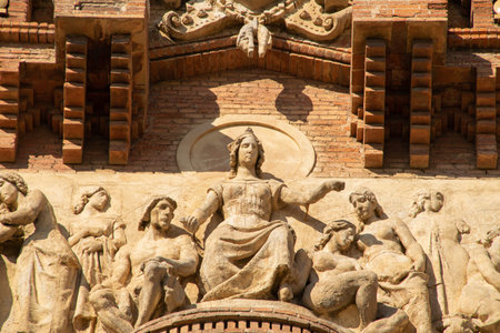 Historical sculpture and architecture from Barcelona, Spain 2019