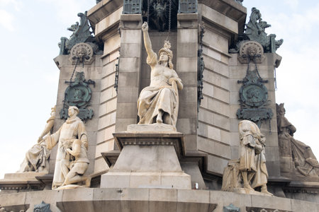 Historical sculpture and architecture from Barcelona, Spain 2019