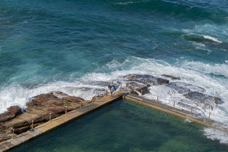 Panoramic top view beach from Northern beaches, NSW, Australia, Sydney 2018の写真素材