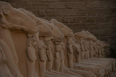 Historical destination, architecture and sculpture from Luxor Karnak, Egypt 2018のeditorial素材