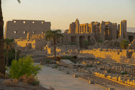 Historical destination, architecture and sculpture from Luxor Karnak, Egypt 2018のeditorial素材