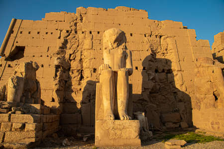 Historical destination, architecture and sculpture from Luxor Karnak, Egypt 2018のeditorial素材