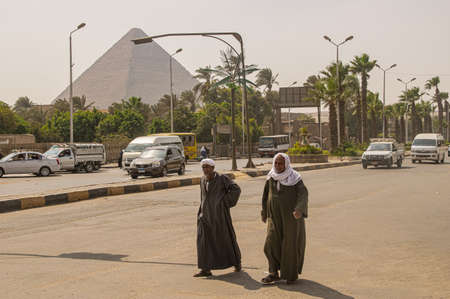 Architecture and street scene from Egypt, El Cairo, Guiza 2018, Septemberのeditorial素材