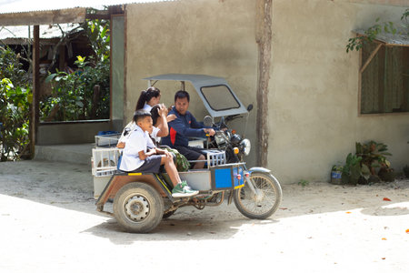 Group of childrens enjoying playtime at shcool in Palawan, Port Barton, Philippines, 2019