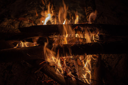 WORM AND COLORFULL SCENE FROM FIRE, ABSTRACT BACKGROUNDの写真素材