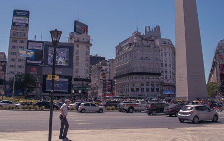 Street scene and architecture from Buenos Aires, Argentina october 2019のeditorial素材
