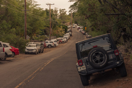 Life Style scene taken from Makena beach, Maui, Hawai 2022, january.のeditorial素材