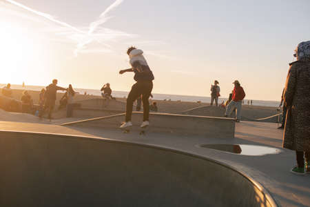Street Photography from Venice beach skatepark, Los Angeles, California, United States, January 2022のeditorial素材