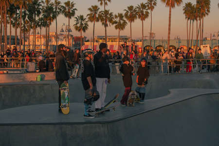 Street Photography from Venice beach skatepark, Los Angeles, California, United States, January 2022のeditorial素材