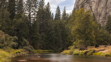 Autumn landscape from Yosemite National Park, California, United States. High quality photoの写真素材
