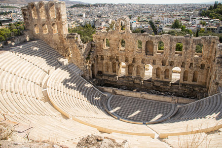 HISTORICAL ARCHITECTURE, SCENE FROM ACROPOLIS, GREECE, ATHENS, 2019のeditorial素材