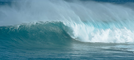 Sport photography. Jaws swell on International surfing event in Maui, Hawai 2021 December.のeditorial素材