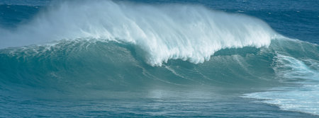 Sport photography. Jaws swell on International surfing event in Maui, Hawai 2021 December.のeditorial素材