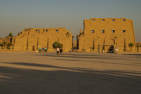 Historical destination, architecture and sculpture from Luxor Karnak, Egypt 2018のeditorial素材
