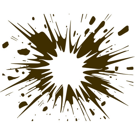 This vibrant illustration depicts a dynamic explosion with bursts of yellow, orange, and red.のイラスト素材
