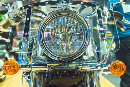 Closeup headlights of car,modern car xenon lamp headlight,luxury car.の写真素材