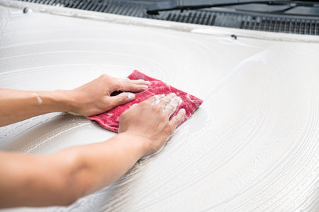 Car wash,cleaning carの写真素材